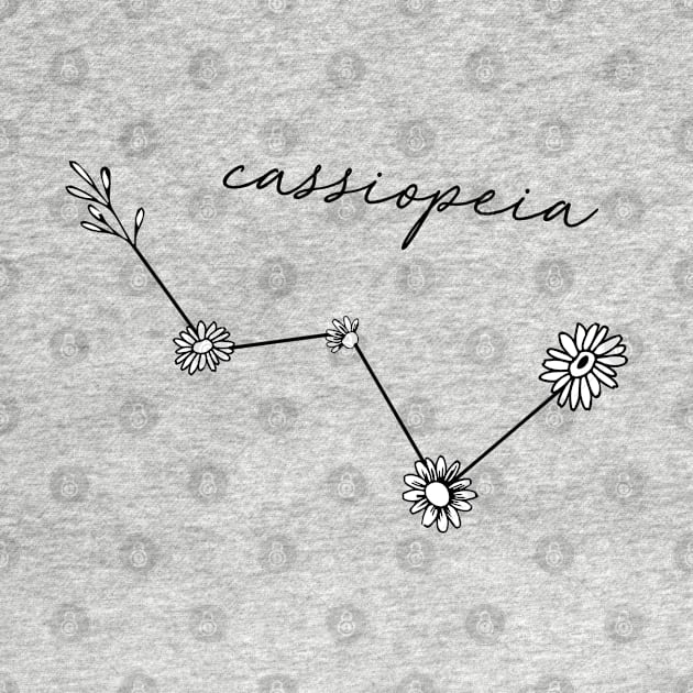 Cassiopeia Floral Constellation Sticker by aterkaderk